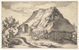 风景与农舍，1613年。 作者 Boetius Adams Bolswert