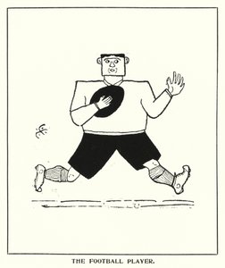 Oxford Quips: The Football Player (litho) 作者 伯恩·林奇（Bohun Lynch）