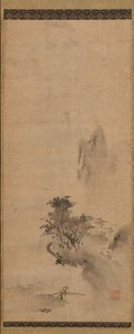 泼墨山水，16世纪初。 作者 书书书书