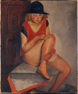 “模特儿”（模特）Peinture de Boris Grigoriev（1886-1939）约 1926 年 - 布面油画昏暗 72,7x60 厘米纽约大都会艺术博物馆 ©FineArtImage/Leemage 作者 鲍里斯·德米特里耶维奇·格里戈里耶夫