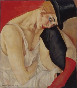高顶礼帽女士，1919年