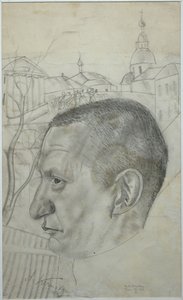 亚历山大·克伦斯基的肖像1881-1970，1924年 作者 鲍里斯·德米特里耶维奇·格里戈里耶夫