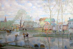 春"，1921年。 作者 鲍里斯·米哈伊洛维奇·库斯托季耶夫