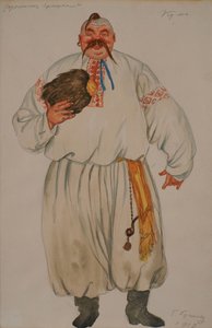 歌剧服装的设计，莫斯特·穆斯堡斯基的《索罗钦蒂集市》，1919年 作者 鲍里斯·米哈伊洛维奇·库斯托季耶夫