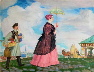 有购买权的商人，1920年 作者 鲍里斯·米哈伊洛维奇·库斯托季耶夫