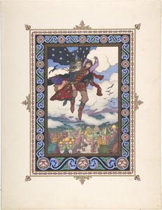 童话插图Marya Morevna，c。 1925年 作者 鲍里斯·瓦西里耶维奇·兹沃里金