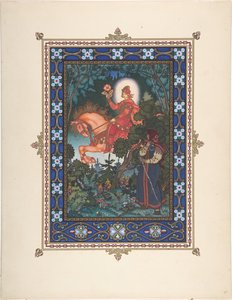 童话故事《美丽的瓦西里萨》的插图，c。 1925年
