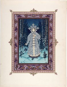 Sneguurotchka ( ou Snegourka, la Fille de neige) - Boris Vasilievich (1872-after 1935) 童话 Snegurochka par Zvorykin 的插图。 1925 年 - 彩色平版印刷，27,3x20,5 - 私人收藏