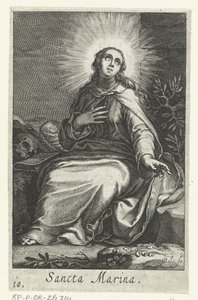 亚历山大的圣玛丽娜作为隐士 Sancta Marina（物体上的标题） 隐士（系列名） Sacra Eremus Ascetriarum（系列标题）
