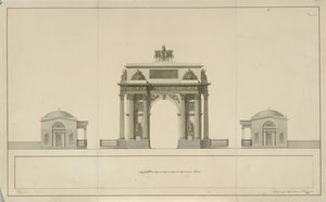 莫斯科凯旋门（Tverskaya Zastava），1826-1829年 作者 博韦