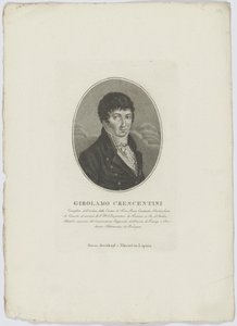 1800年后，吉罗拉莫·克雷森蒂尼（Girolamo Crescentini）1762-1846的肖像。