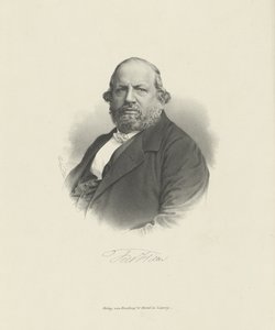 作曲家费迪南德·冯·希勒的肖像1811-1885，c。 1870年。