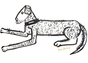 猎犬（纸和笔墨）
