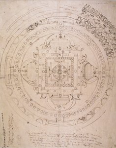 曼陀罗的轮廓（纸和笔墨水） 作者 布莱恩·霍顿·霍奇森