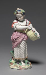 四季》中的《秋》图，约1775年。 作者 布里斯托尔瓷器厂