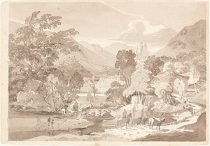 多山的风景 作者 英国 19 世纪