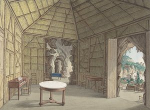那不勒斯Barbaja别墅的餐厅，1800-1870年。 作者 英国匿名 19 世纪。