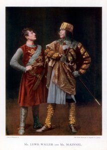 刘易斯·沃勒（Lewis Waller）和麦金纳先生（McKinnel），英国演员，1901年。 作者 英国Mutoscope