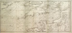 根据已故国王的地理学家托马斯-杰弗里的大型海图改进的英吉利海峡新水文测量图，以及远至克莱尔角的大西洋部分海域测量图 作者 英国学校
