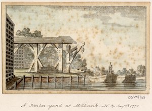 一系列素描，1772-1778 年英国、欧洲大陆和美洲的风景（水彩画） 作者 英国学校