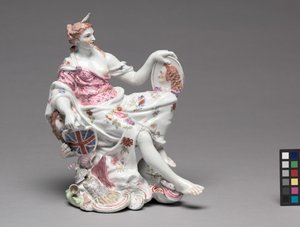 不列颠尼亚，朗顿霍尔瓷器厂，约1756年 作者 英国学校