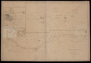 弗林德斯（M Flinders）绘制的南极洲海图，他是英国皇家海军 "调查者 "号游艇的指挥官。南海岸第一张 1801 年 作者 英国学校