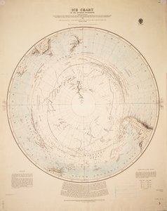 根据库克 1772-5 年、贝林斯豪森 1819-21 年......和沙克尔顿 1908-9 年的航行编制的南半球冰图 作者 英国学校