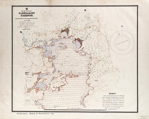 爱尔兰 - 西海岸，格伦加里夫港。1912 年 9 月至 10 月由航海学校资格班勘测。 作者 英国学校