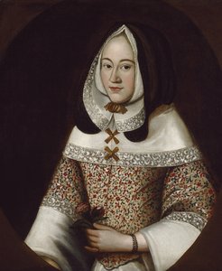 简，约翰Tradescant the Younger的第一个妻子，c.1630 作者 英国学校