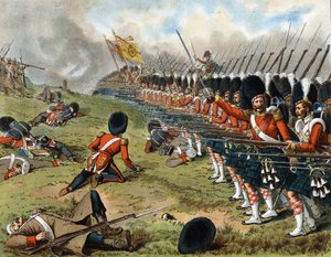 1854 年阿尔玛河战役中第 93 萨瑟兰高地步兵团的前进 - 摘自《哈珀的年轻人》 作者 英国学校