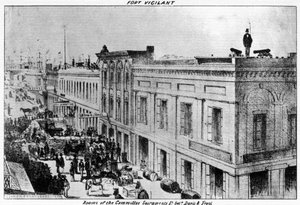 1856年，加利福尼亚萨克拉曼多，警惕堡（Fort Vigilant），1856年。