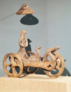 具有拟人神性的Votive战车，来自Dupljaja（粘土）