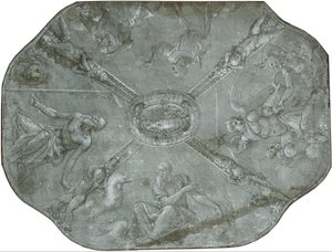 佛罗伦萨维琪奥宫埃莉奥诺拉-迪-托莱多卡佩拉天花壁画草图 作者 布龙齐诺