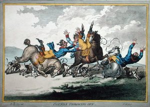 猎犬投掷，詹姆斯-吉雷（1756-1815）蚀刻，由汉娜-汉弗莱于1800年出版（手绘蚀刻版）（另见191238）。