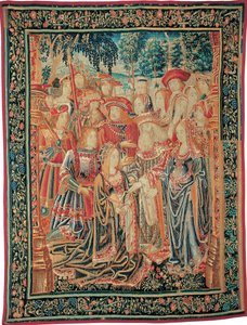 特洛伊的故事。海伦的赦免，c。 1520 作者 布鲁塞尔工厂