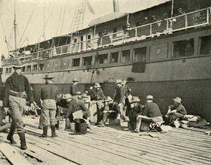 1898年6月11日，美西战争中第13步兵连早餐。