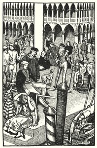 Illustration for The Cloister and The Hearth by Charles Reade (litho)
