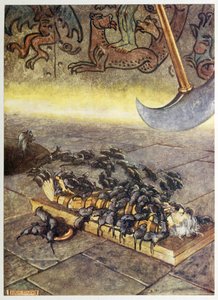 "它们蜂拥而至，越积越多"，选自《神秘故事选》，1909 年出版（彩色石印本）。1909 年（彩色石印本）