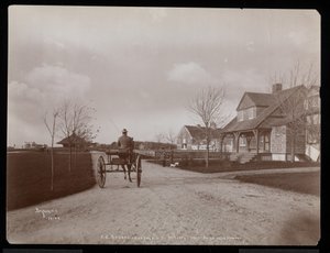 1900年纽约长岛奥克戴尔FG Bourne庄园的房屋和建筑物的一般视图（银色明胶印刷） 作者 拜伦公司