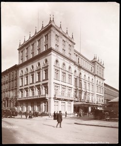 Hotel Delmonico酒店位于纽约第44街和第五大道，1898年（银色明胶印刷）