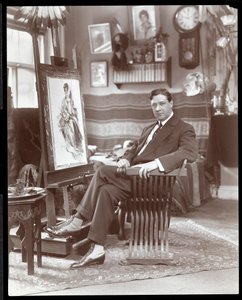 Harrison Fisher先生，1905年（银色明胶印刷） 作者 拜伦公司