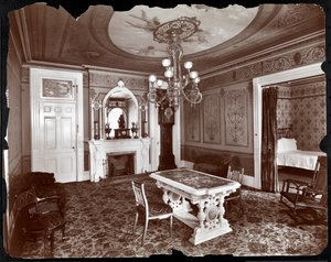 Hoffman House Hotel酒店的私人客厅，1907年（银色明胶印刷） 作者 拜伦公司