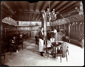 1902年曼哈顿酒店的荷兰厅（银色明胶印刷）