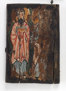 圣马克和圣卢克，右边的华盛顿手稿III（木板上的彩绘） 作者 拜占庭学派