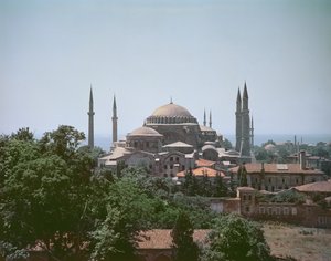 Haghia Sophia的视图，建于公元537年 作者 拜占庭学派