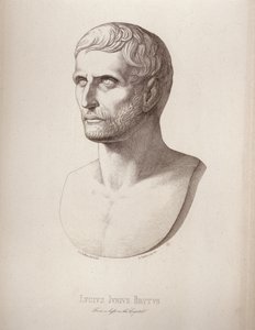 Lucius Junius Brutus的肖像，由B.Barloccini雕刻，1849年