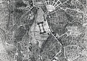 那不勒斯与卡波迪蒙特的城市地图，细节来自诺亚公爵地图 作者 JB 和 Brown J. 和 Rowbotham