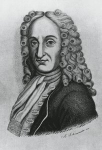皮特罗-安东尼奥-米切洛蒂（1673-1740）的肖像，意大利医生和统计学家，斯基亚沃内蒂的雕刻作品 作者 JB 和 Brown J. 和 Rowbotham