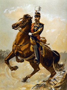 1904年的日本天皇（彩色平版印刷）。 作者 JB 和 Brown J. 和 Rowbotham