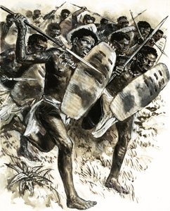 1875 年，阿比西尼亚部落成员袭击古拉要塞 作者 CL 道蒂